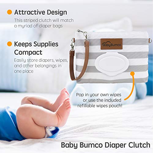 Diaper Clutch Bag and Mini Rash Cream Applicator with Travel Case, Soft Flexible Silicone