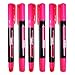 Monami Essenti Stick Dry Highlighter - Bright - Pink - Pack of 12 Pens