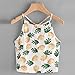 GBSELL Fashion Women Girl Summer Pineapple Print Tank Top Sexy Halter Top (S, Yellow)