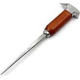 Ice Pick Stainless Steel, Ice Picks for Breaking Ice, Ice Pick with Wood Handle, Ice Picks for Kitchen, Bars, Bartender, Best Ice Carving Tools (long)