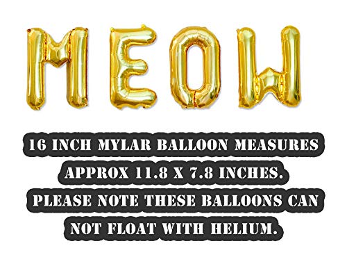 Cat Garland with Meow Balloons, Cat Birthday Party Decoration Kit, Funny Cat Bday Party Supplies - Thumbnail 2