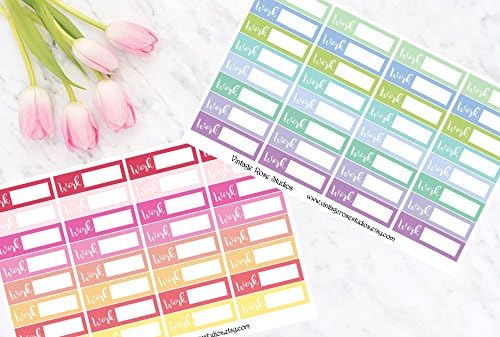 Work Schedule Functional Planner Stickers in Cool &amp; Warm Color Palette for Erin Condren LifePlanner, Filofax, Kikki K, Travelers Notebook