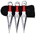 Avias Knife Supply 6.5 Inch 3 Piece Stainless Steel Throwing Knife Set With Nylon Sheath (Silver) Fullfilled By Amazon