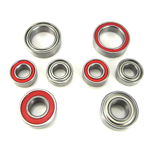 Associated B5M Hub Carrier Bearings 5x10mm - 6x13mm - 10x15mm Red