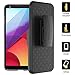LG G6 Holster Case, LOVPHONE Secure Belt Clip Holster & Kickstand Combo 180° Degree Rotating Locking Swivel + Shockproof Protection Case (Black)