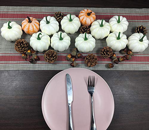 COTOSEY Lifelike Simulation Artificial Pumpkins 10 Pcs for Festive Wedding Halloween Party Home Decoration (White)