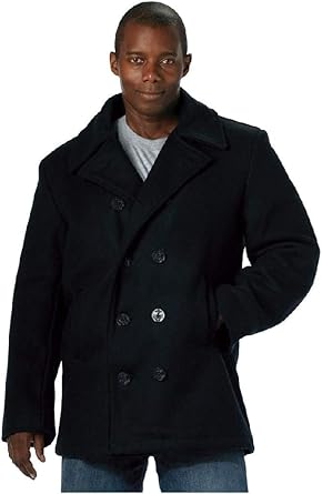 mens black peacoat