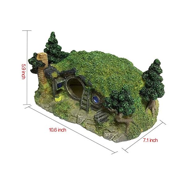 GCSEY Decorazione Acquario Rettilario Hole Casa Shelter Fish Tank Ornament Rockery Paesaggistica GCSEY Decorazione Acquario Rettilario Hole Casa Shelter Fish Tank Ornament Rockery Paesaggistica