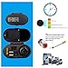 ShinePick 5V/3A Dual USB Charger Socket Waterproof Motorcycle Handlebar & Rear View Mirror Clamp Power Adapter Charger with Cigarette Lighter Socket, Clock and Voltmeter for Phones/Tablets/GPS