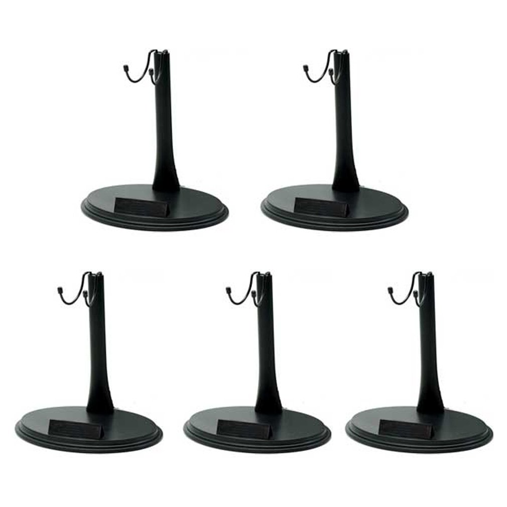 XIAONAN 5 Pack Action Figures Stand Black Display Base Stand for 1/6 Scale 12 Inch Action Figures Toys New