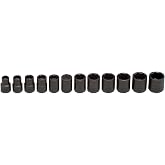 Wright Tool 356 3/8" Drive 6 Point Standard Impact Metric Socket Set 8mm - 19mm (12-Piece)