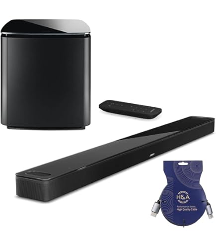 Amazon.com: Bose Smart Soundbar, Black, Bundle with 2X Wireless