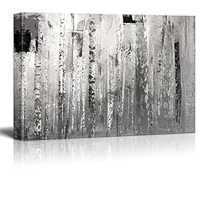 Canvas Wall Art - Abstract Trees on Grunge Background - Giclee Print Gallery Wrap Modern Home Art Ready to Hang - 12x18 inches