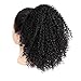 AISI BEAUTY Drawstring Ponytail Extension Afro Kinky Curly Drawstring Puff Ponytails Clip in Hair Extensions for Natural Hair Drawstring Ponytails for Black Women(8inch)