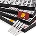 Yellow Mountain Imports Japanese Riichi Mahjong Set - White and Yellow Standard Size Tiles - with East Wind Tile and Black Vinyl Case