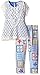 Rare Editions Girls' Ivory Lace to Periwinkle W Diamond Legging Set