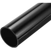 MECCANIXITY 3 Inch PVC Rigid Tube Round Pipe Hardware Tubing 68mm ID 75mm OD 350mm Black High Impact for Water Pipe Crafts Cable Sleeve