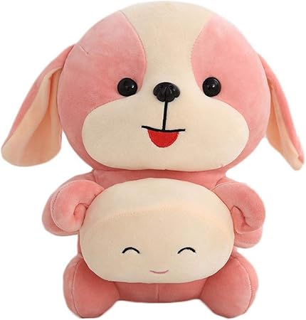 Amazon イヌ いぬぬいぐるみ ワンちゃん お座り オシャレ 気持ちいい 笑顔 撮影道具 恋人へ 雑貨 お部屋飾り ホワイトデー ギフト 犬 ピンク ４０ｃｍ ぬいぐるみ おもちゃ