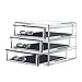 TWING Acrylic 3 jewelry box organizer display storage case, Crystal and Unbroken jewelry calener Drawer