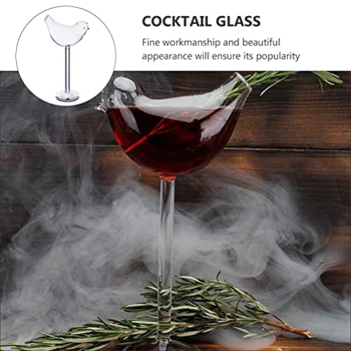 YARNOW 2 Stücke Saft Gläser 150Ml Cocktailgläser Trinkgläser Vogel Form Wassergläser Saftgläser Glas Eisschalen… – Bild 7