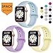 Laffav Compatible with Apple Watch Band 38mm 40mm ,M/L for Women Men, 3-Pack Silicone Replacement Band Compatible with iWatch Series 4, Series 3