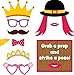 Photo Booth Props 55Pcs Christmas Holiday Perfect for Parties