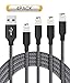 Nutmix iPhone Cable 4Pack 3FT 6FT 6FT 10FT Nylon Braided Certified Lightning to USB iPhone Charger for iPhone X/8/8 Plus/7/7 Plus/6/6 Plus/6S/6S Plus,iPad,iPod Nano 7 - Grey