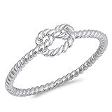 High Polish Rope Twist Infinity Love Knot .925