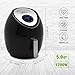 Baulia AF811 Digital Air Fryer 5.9-qt 1700-watt Electric Hot Oil-Less Oven Cooker, LCD Screen Control, Black
