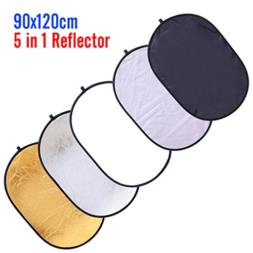 5in1 Collapsible Light Reflector Photography 35" x 47" Photo Studio