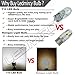 W5W 194 T10 LED Light Bulb White 921 168 LED Bulb Super Bright 12V 3030 2SMD for Car Interior Exterior Lights Map Door Reading Trunk Backup Tail Lights License Plate lamp (10PCS,2SMD White)