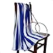 Tamengi 100% Cotton Beach Towel, Pool Towel Dark Blue Striped (30