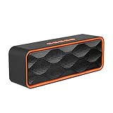 Wireless Bluetooth Speaker, Emopeak S1 Outdoor Portable Stereo Speaker with HD Audio and Enhanced Bass, Built-In Dual Driver Speakerphone, Bluetooth 4.2, Handsfree Calling, FM,TF Card Slot