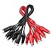 DROK Jumper Wires with Alligator Clips Electrical - 10pcs 45mm Large Pure Copper 19.6 inches/50cm Test Leads with Alligator Clips for Multimeter Electrical Testing
