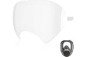HWEIUA 20 Pack Face Shield Cover, Peel Off Lens Cover Compatible with 3M Full Face Respirator Mask 6885, 6900, 6800, 6700, 6000 Series, Protective Cover for 6800 Respirator Parts