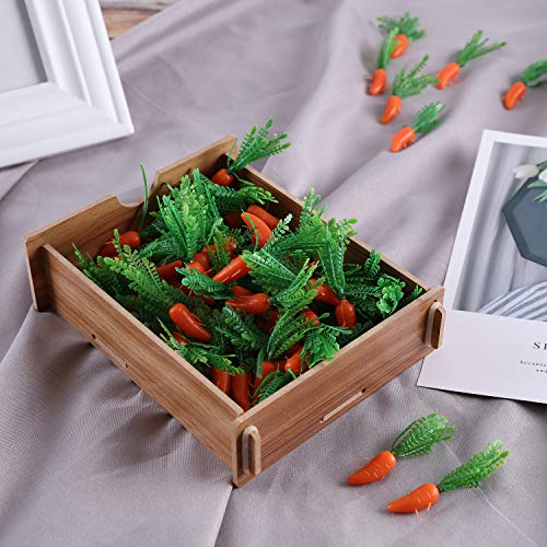 Fatpig Artificial Vegetables Realistic for Decor,Simulation Carrots for Decorations,Mini Carrots for Crafts 100pcs