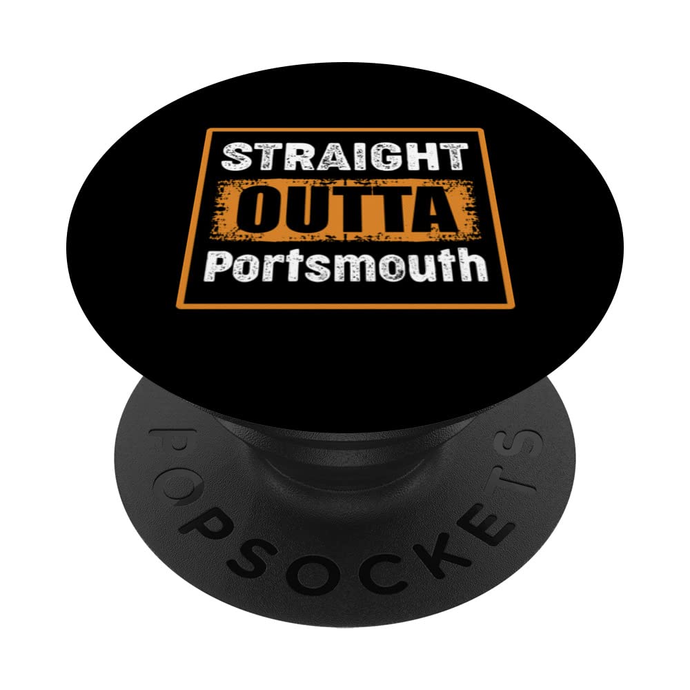 Straight Outta Portsmouth New Hampshire USA Distressed Humor PopSockets Swappable PopGrip