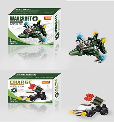 Warcraft series war plane set, bundle set of 2, WARCRAFT super fighter jet,72 pcs CHARGE fighting vehicle 30 pcs compatible parts magnificent set 2 in 1