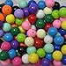 20mm Bulk Mix of Solid Chunky Bubblegum Beads 15 Colors 120 Acrylic Gumball beads