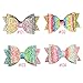 XIMA Glitter Hair Bows Clips Princess Hairgrips for Kids Hair Pin Hair Accessories (8pcs Glitter Bow Clip)
