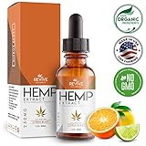 Organic Hemp Oil for Pain-Relief - 250MG, Citrus Flavored, Helps Reduce Stress & Anxiety, Blended with Organic Hemp Seed Oil for Optimal Absorption, Lab Tested, Rich in Omega 3, 6 & 9, 1oz