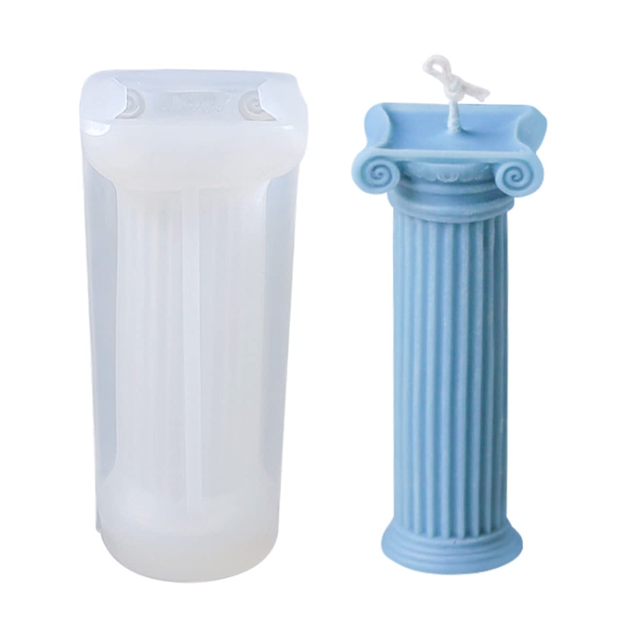 Roman Column Mold Silicone Candle Ancient Greek Pillars Silicone Mould for Homemade Wedding Candles DIY Handmade Candles