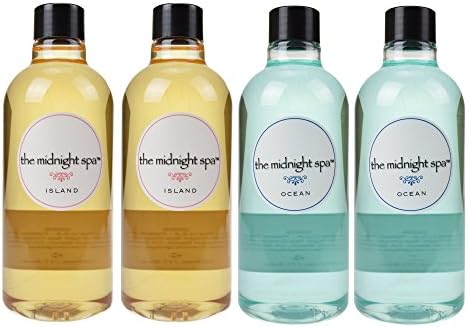 Hot Tub Accessories - Spa and Bath Aromatherapy Scents - The Midnight Spa Island (2) and Ocean (2) Fragrance 4-pack