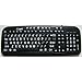 Datacal New Improved EZsee by DC Large Print Keyboard, Black KeyBoard Background and Frame with White Letters or Characters (353)