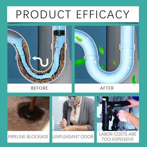 LBOYLOVE® 12 Pcs Drain Cleaner for Bad Smells, Deodorizer Tablets Remove Odor Causing Residues, Garbage Disposal Cleaner For House, Kitchen, Bathroom Drain Cleaning Care