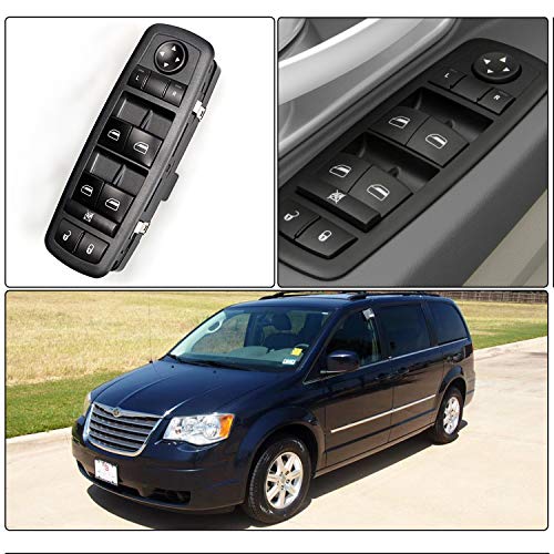 Driver Side Master Power Window Switch 4602535AG - For 2008-2010 Dodge Grand Caravan V6 and 2008-2010 Chrysler Town & Country V6 (Check and Compare Pins)