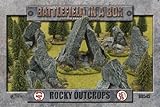 Battlefield In A Box Rock Outcrops (bb545, 6x Outcrops, 2x Static Grass)