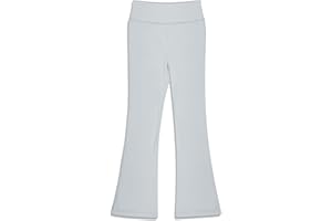 BIG ELEPHANT Girls Flare Leggings, Bootcut Yoga Pants for Kids, High Waisted Bell Bottoms for Dance Workout