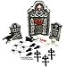 Halloween Haunters 24 Piece Scary Graveyard Tombstone & Skull Prop Decoration Kit Set - 22