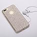 Hanlesi iPhone 7 Plus Case Case Fashion Glitter Shiny Gradient Bling Silicone Protective Cover for Apple Phone 7P Plus 5.5 inch for Girl Boy 2017 New with Lanyard Hole Gold